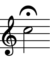 above or under a note
