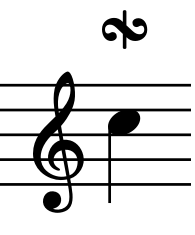 Inverted turn above or below a note